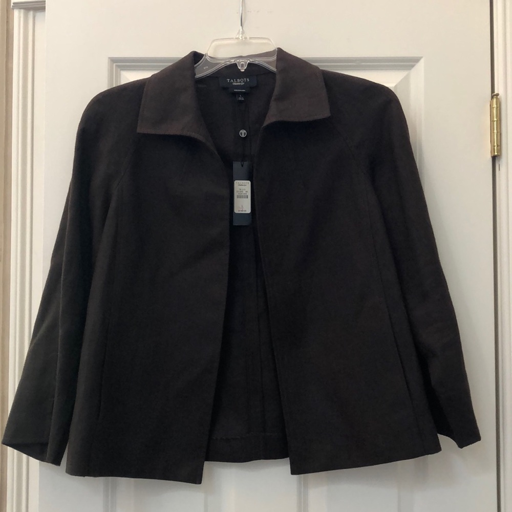 Brown Talbots linen blazer